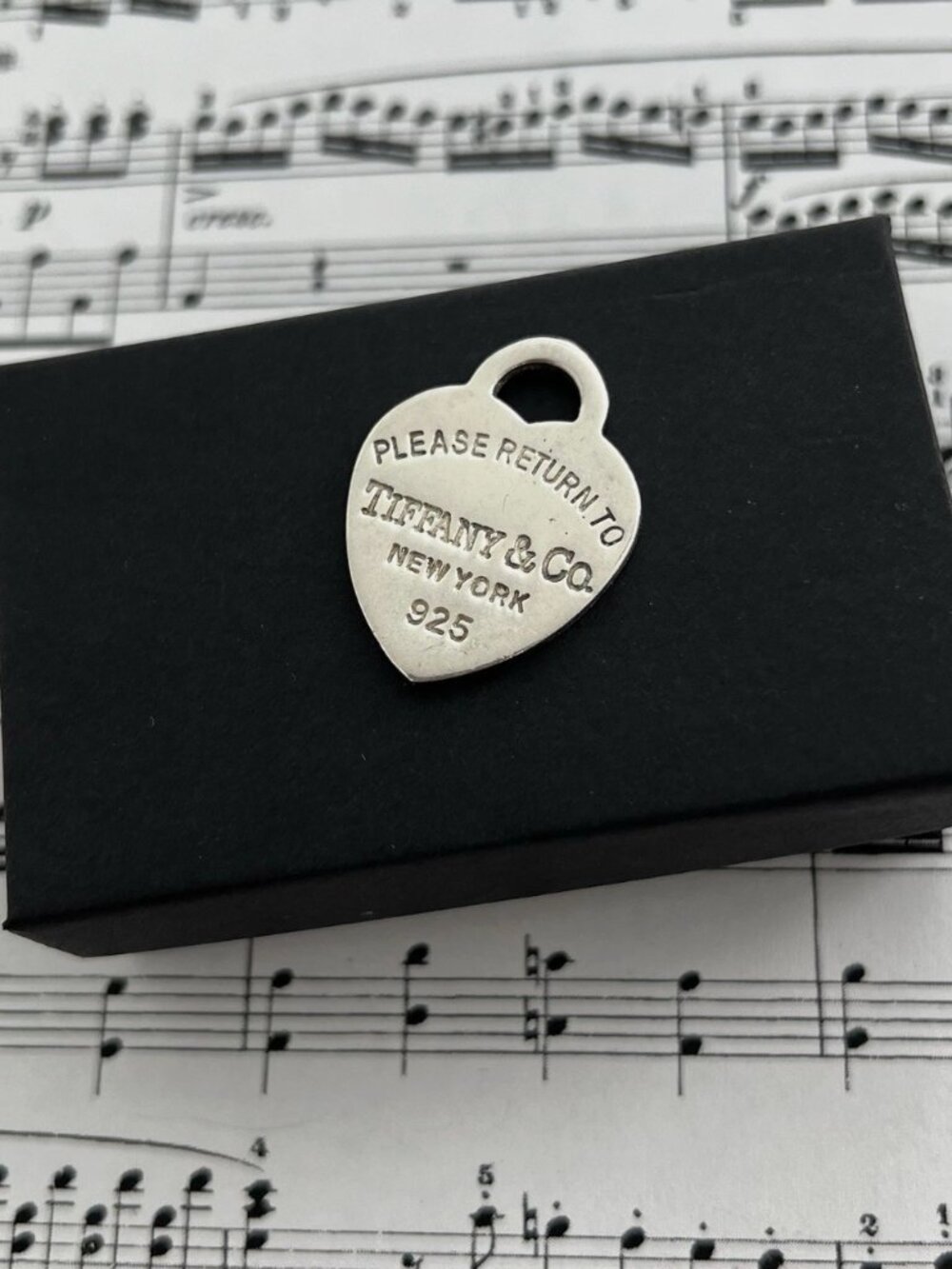 SALE NOW-Tiffany & Co .925 Sterling Silver Heart Tag Charm